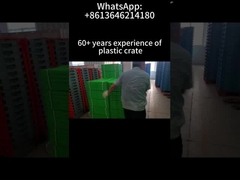 সুপারমার্কেট ফার্মের জন্য স্ট্যাকযোগ্য, ভাঁজযোগ্য প্লাস্টিকের ক্রেট (৬০০*৪০০*২২০মিমি)
