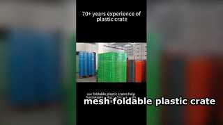 ইউএসএ গ্রাহকের স্থান-সংরক্ষণের পুনরায় ব্যবহারযোগ্য লজিস্টিক সলিউশনের জন্য মেশ ফোল্ডেবল প্লাস্টিক ক্রেট প্যাকেজিং