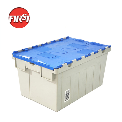 কেনা 600*400*315mm FIRST পুনরায় ব্যবহারযোগ্য মুভিং বক্স ক্যাপ সহ প্লাস্টিকের ক্রেট নস্টযোগ্য স্টোরেজ টোট অনলাইনে উৎপাদন