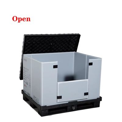 কেনা Collapsible Plastic Pallet Heavy Duty Stackable Storage Fold Pallet Box অনলাইনে উৎপাদন