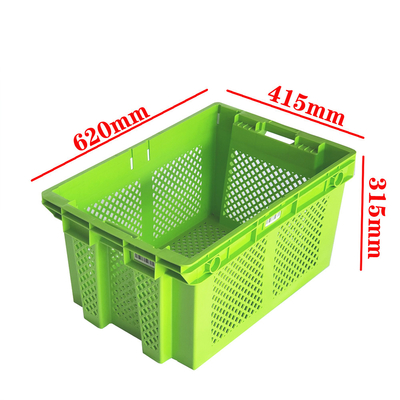 হ্যান্ডেল পিপি প্লাস্টিক টার্নওভার বক্স Nesting Stacking স্টোরেজ Nesting Crates প্লাস্টিকের বিন